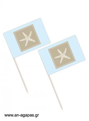 Toothpick  flags  Blue  Starfish