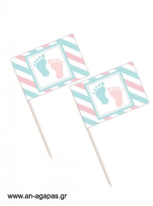 Toothpick  flags  Happy  Feet